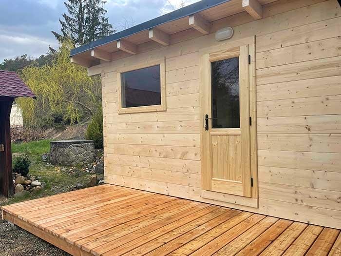 vsaune.cz - , Moderní roubená Sauna - Odpocivaren