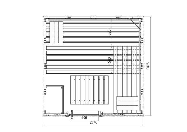 Panelová sauna z masivu - interiérová Panelová sauna z masivu - interiérová 07