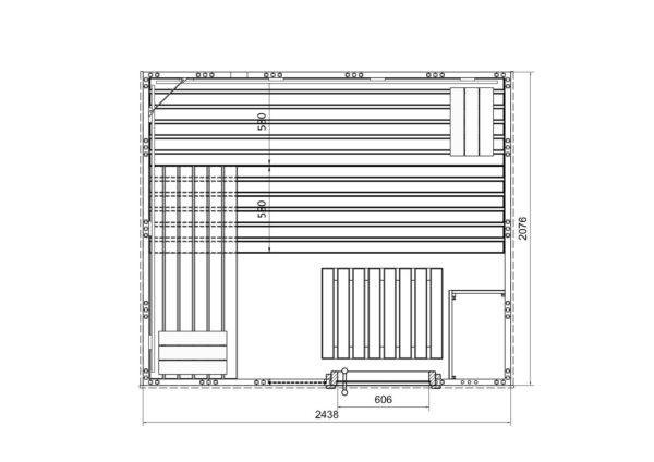Panelová sauna z masivu - interiérová Panelová sauna z masivu - interiérová 08