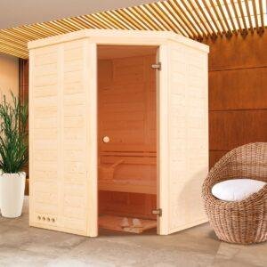 Panelová sauna rohová - interiérová 08
